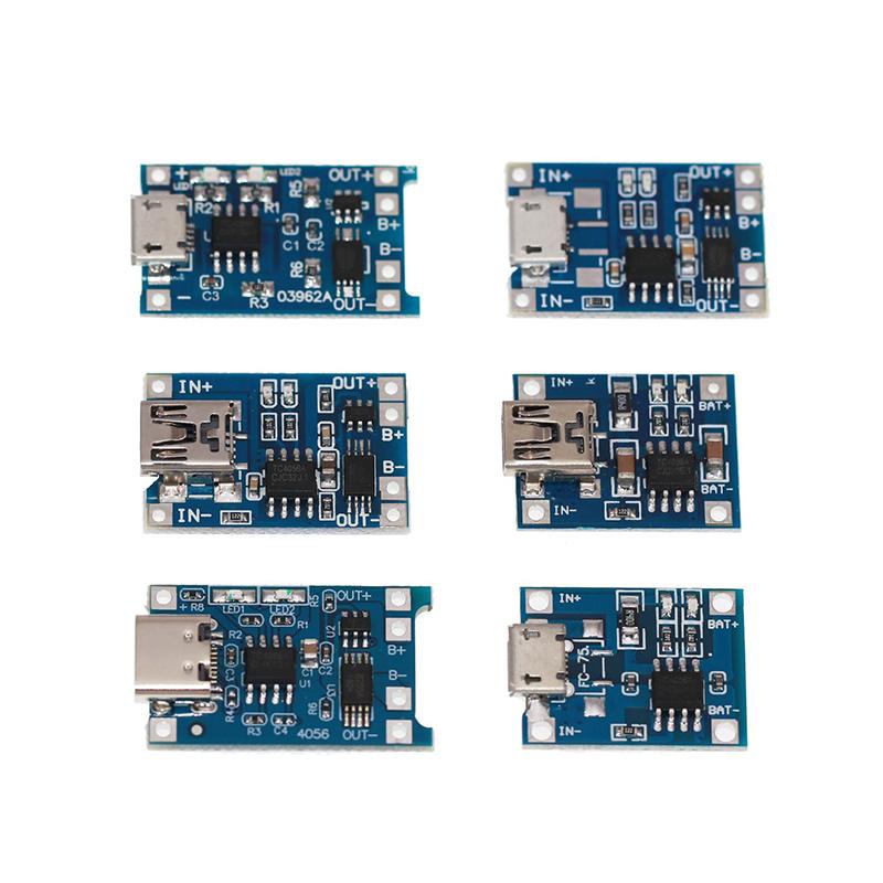 5Pcs Lithium Battery Charger Module Charging Board With Protection Dual Functions Over Impact Over Discharge Protections