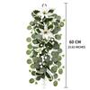 Red Berry Holly Artificial Poinsettia Garland Realistic Poinsettia Pine Wreath  Front Door Decor