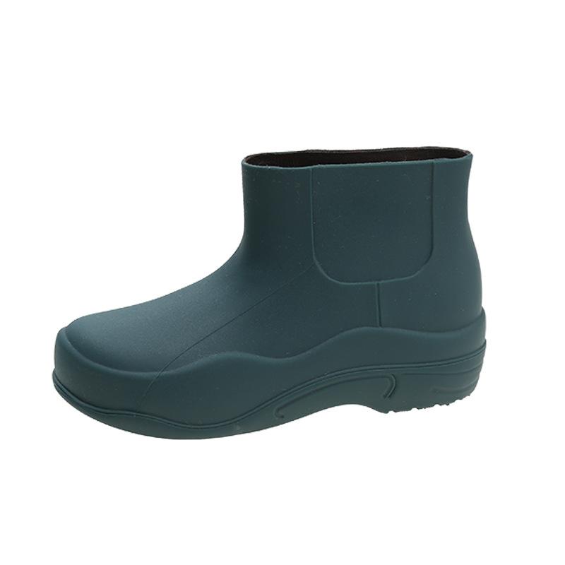 Rain Shoes Women's Short Water Boots Fashion Water Shoes Fleece Warm Low-top Adult Rain Boots Women's Work Waterproof Glue Shoes