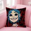 Classic Virtual British Band GGorillaz Cushion Cover Pillow Case Soft Skin Friendly Fabric  Concealed Zipper