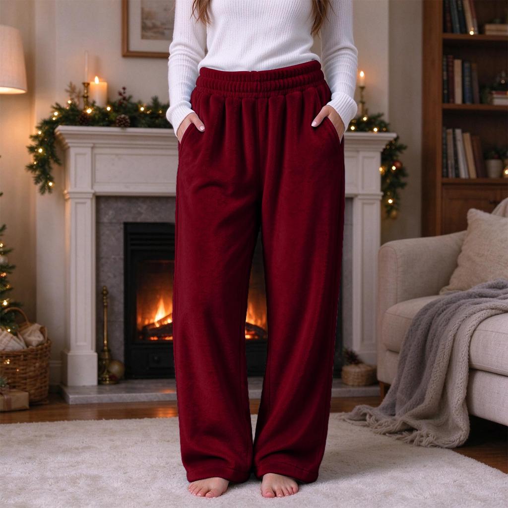 Damen Flanell Casual Lockere Jogginghose für den Alltag und zum Entspannen