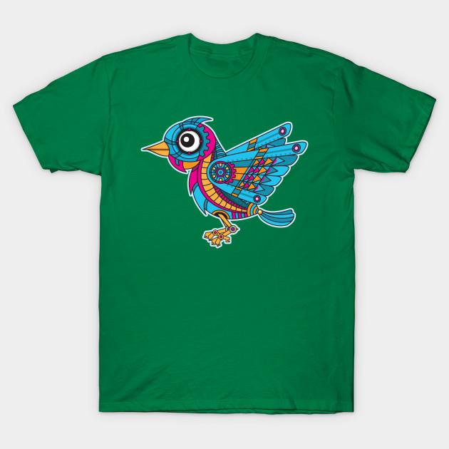 Unisex Fashion TShirt Mechanical Bird Print TShirt Plus Size S-5XL T-Shirt 100%Cotton Tops O Neck Short Sleeve Tees