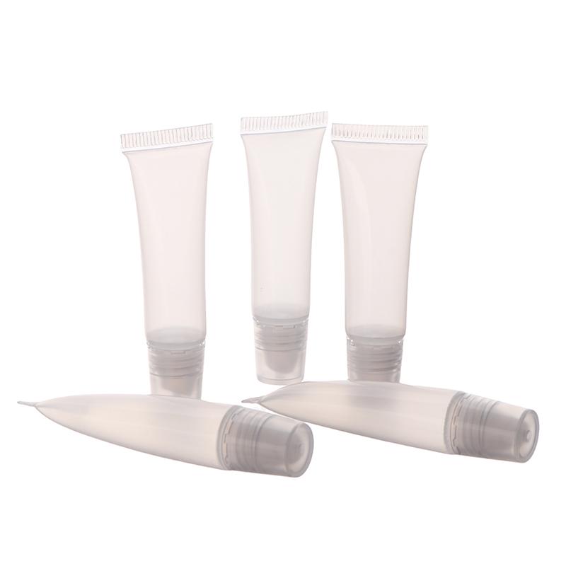 10Pcs 5ml Empty Lip Gloss Tubes Lipstick Tube Lip Balm Soft Tube Makeup Squeeze Clear Lip Gloss Container Bottle