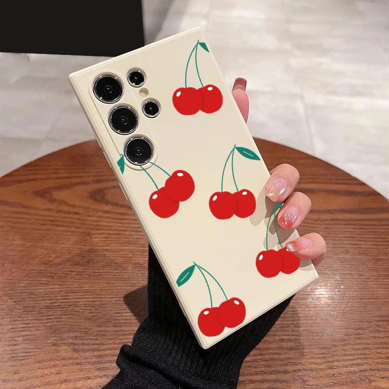 Hot Selling Retro Cherry Samsung S26edge Phone Case Samsung GalaxyS25plus Case