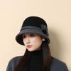 Autumn and Winter Hat Ladies Fleece Thickened Warm Bucket Hat Mother Elegant Knitted Basin Hat