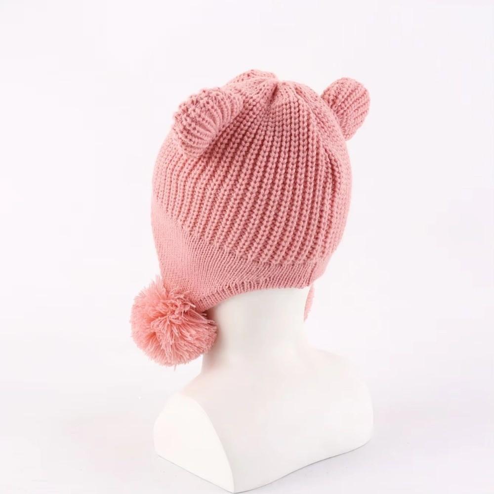 Fleece Lined Baby Winter Hat 2 Cute Ears Warm Fleece Hat Fashionable Kids Knit Hat  Winter Season