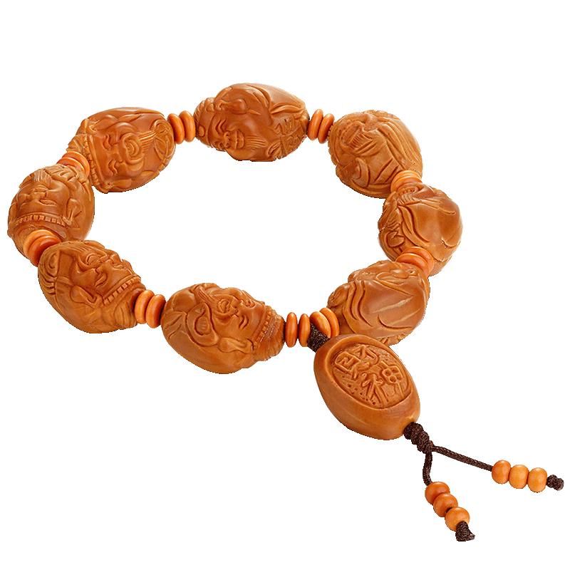 Hand-Carved Olive Pit Bead Bracelet Gift Set with Play Kit