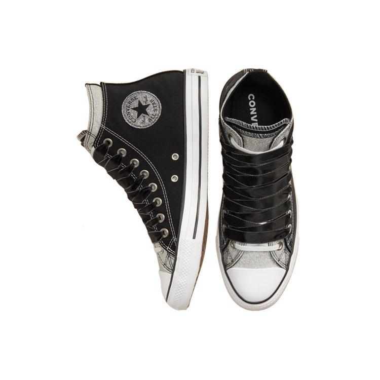 Converse Doppeltes Obermaterial Chuck Taylor All Star 'Schwarz Silber' 167467C