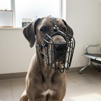 Botniță Coș Respirabilă cu Curele Reglabile Accesoriu Sârmă pentru Animale de Companie pentru Câini Mari, Plimbări,