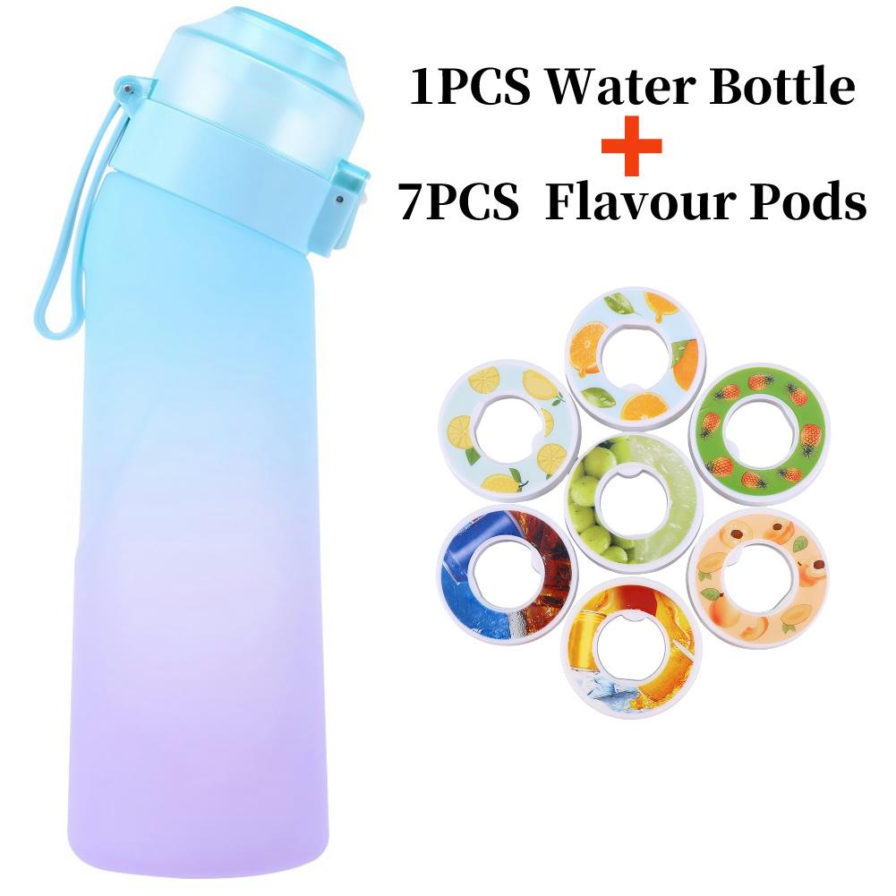 650ml Flavored Water Bottle Sports Alr Up Drinking Bottle 7/18 Fruit Fragrance Pods Water Cup Outdoor Sports Drink Water Bottle