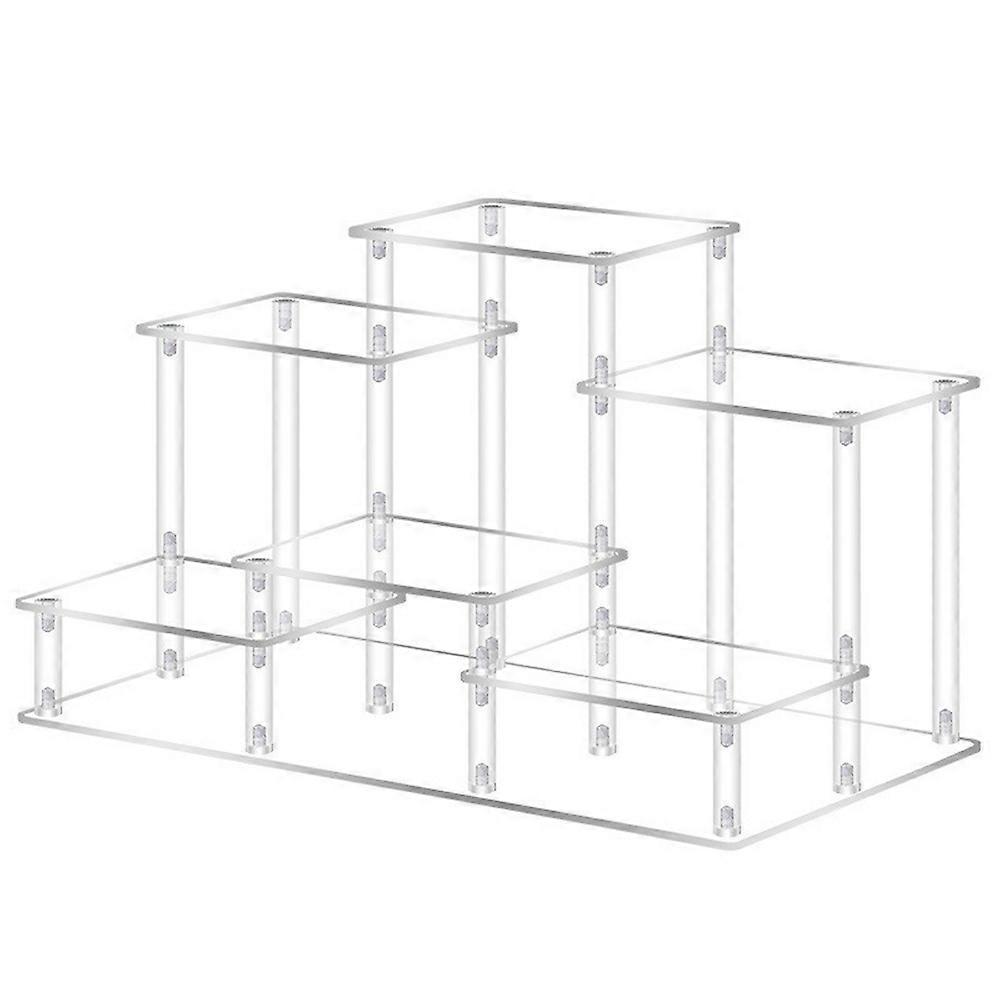 Size L Multi-Layer Acrylic Display Stand for Pop Mart Blind Box Figures Collectibles Desktop Organiz
