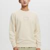 Calvin Klein Fashion Pure Cotton Simple Embroidered Round Neck Knitted Sweatshirt Unisex Sweatshirt Beige J400136-ACJ