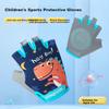Ousen Kinder Fahrradhandschuhe, Sport Nicht Rutschend, Einzele Stangenklettern, Klettersteig, Outdoor Fahrradsport, Jungen Und Mädchen Halbfinger Cartoon