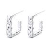 Square Non-specification Stud Earrings Cold Wind Simple Fashion Earrings Concave-convex Water Corrugated Ear Jewelry