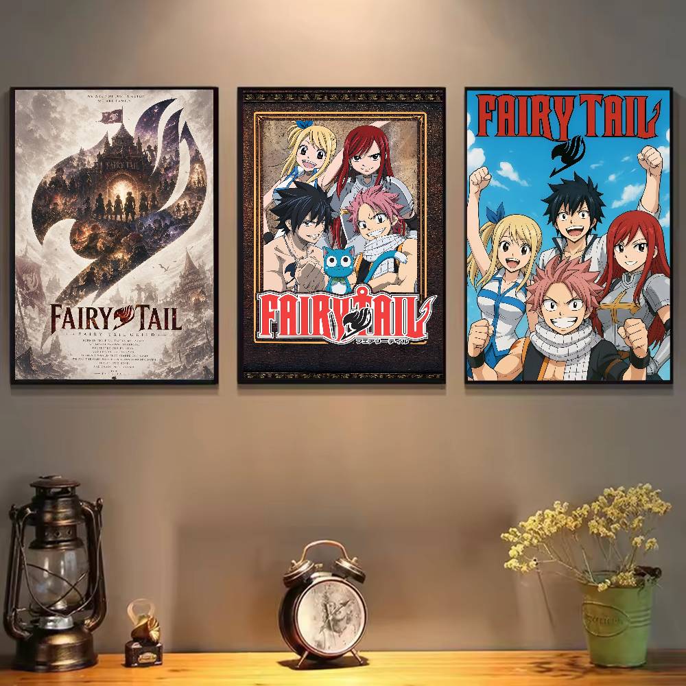 1pc Anime Fairy Tail Poster Sticker Print Waterproof Wall Art For Living Room Bedroom Home Decor