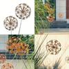 Vintage Metall 3D Pusteblumen Garten Skulpturen Pusteblumen Gartenpfahl Dekoration Metall Außen Skulptur Außen Dekoration