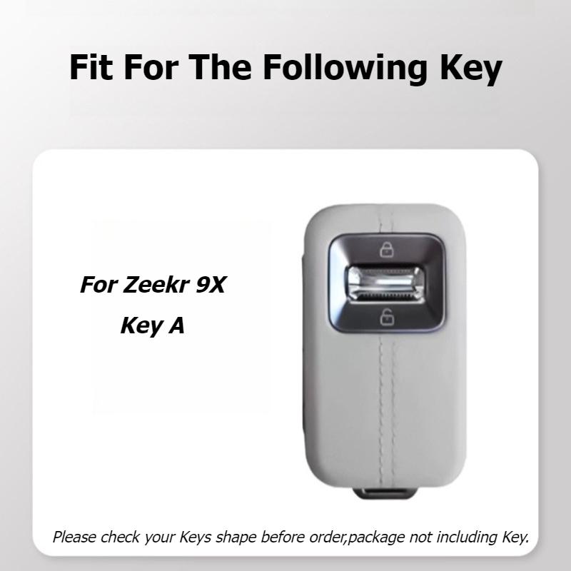 Car Key Case Fob For Zeekr 9X Car Keychain Remote Protection Cover Bag Shell Housing Holder Buckle Auto Accessories