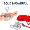 Super Power Salvage Fishing Magnetic 310lb Strong Neodymium Magnet Double Side Search Magnet Hook  M48mm-M60mm Stell Cup Holder