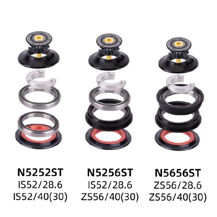 Universal Bike Headsets Aluminum Sealing Bearing Straight Tapered Fork Bearing Headsets Internal Cable Managements