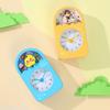 Mini Ins Style Desktop Clock Cute Cartoon Figure Silent Movement Wear-Resistant Case Anti-Drop Alarm Desk Clock for Kids