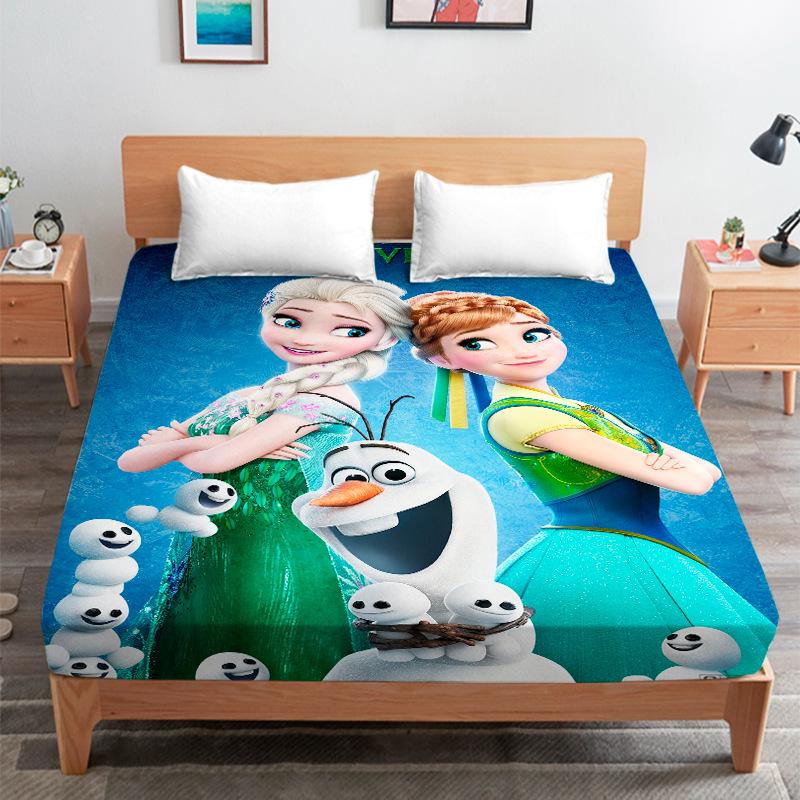 Elsa Princess Children's Bed Cover for Student Dorm Mattress