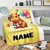 Capibala Balloon Customize Your Name Blanket Warm Comfortable And Soft Blankets Are Suitable For Home Chairs Office Sofas Sofas Office Camping And