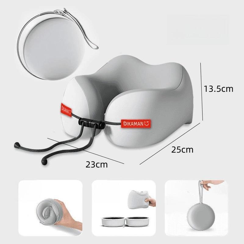 Memory Foam U-Shaped Neck Pillow Travel Neck Support Portable Office Airplane Sleep Pillow with Storage Case