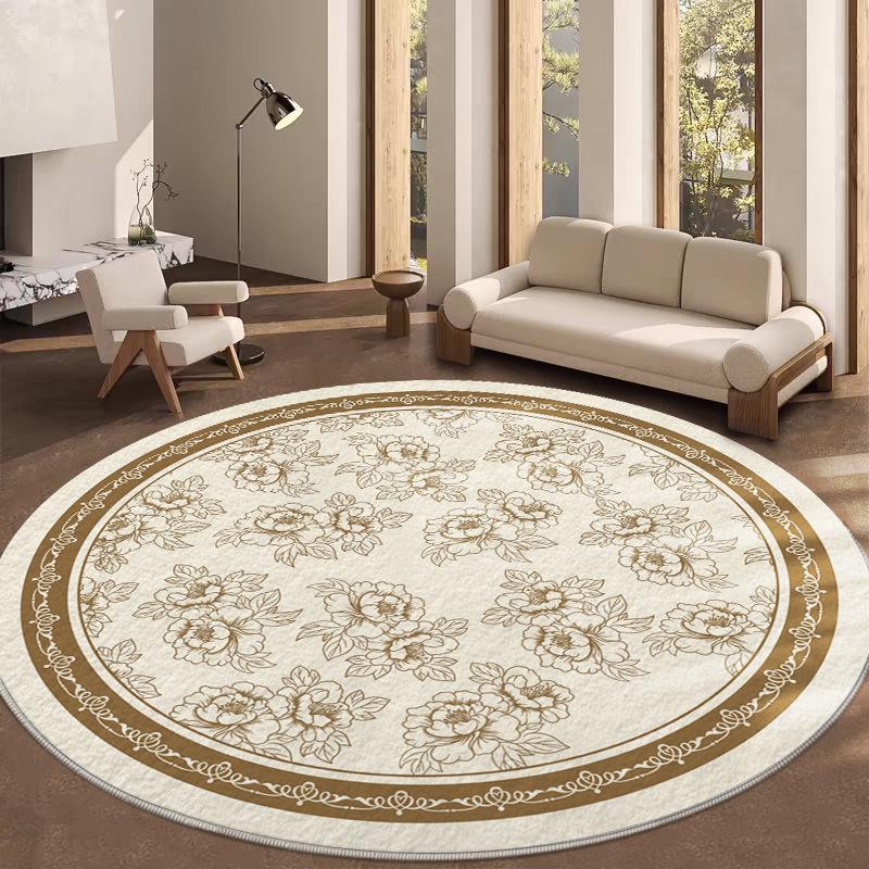 Circular Carpet Home Tea Table Mat Bedside Non Slip Foot Mat Study Chair Hanging Computer Chair Floor Mat