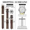 Anbeer 18mm Leather Watch Band with Quick Release Replacement Stainless Steel Buckle, Earth Tone and Silver Buckle