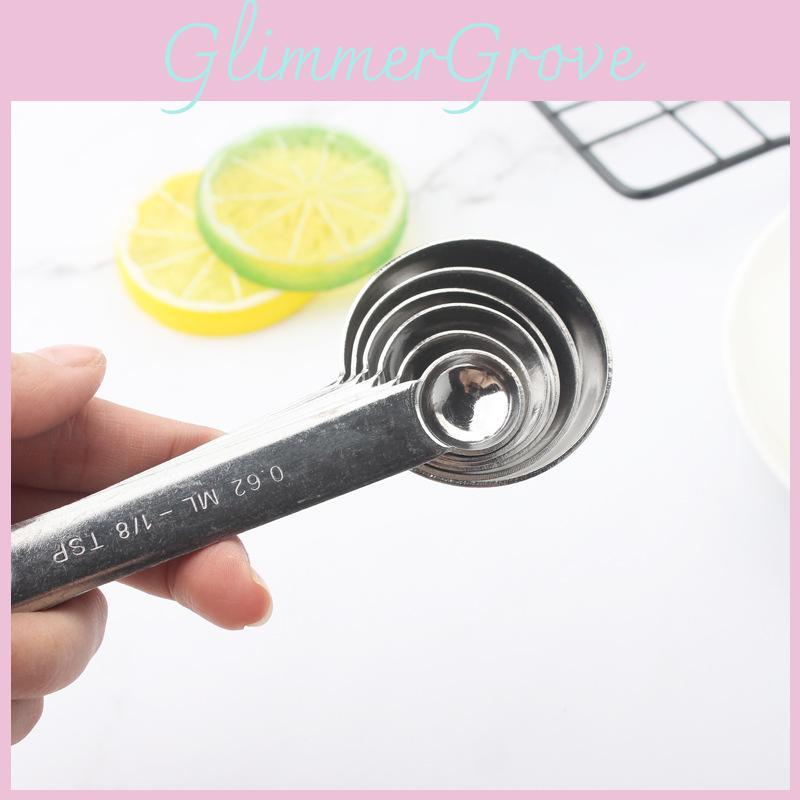 Modern Stainless Steel Measuring Spoon Set For Baking And Coffee With Clear Measurements