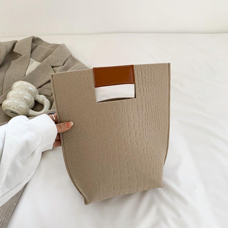 Stylish Women's Tote Bag Summer Trendy Large Capacity Handbag In Black Green Orange Fuchsia And Khaki