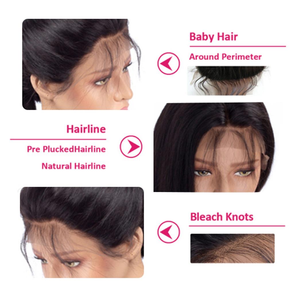Natural Brazilian Full Lace Human Hair Wigs Glueless Full Lace Front Wig