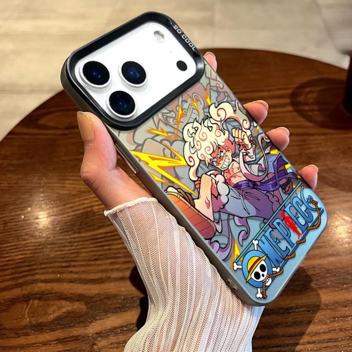 

Чохол для телефону One Piece Луффі Gear 5 та Команда Солом яного Капелюха для iPhone 15 14 13 - Захисний чохол з аніме iPhone AIR чорний