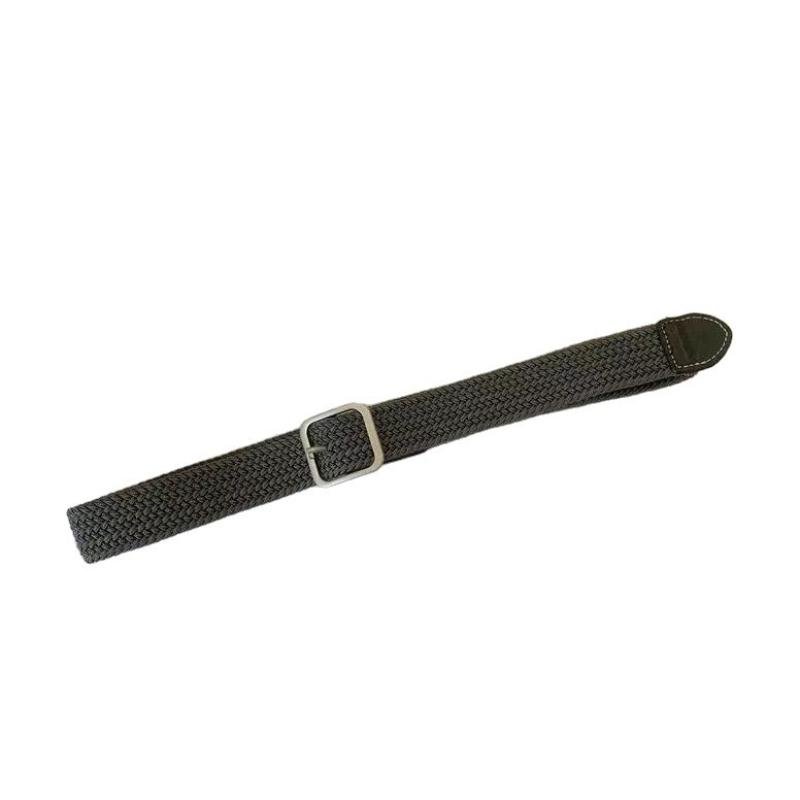 1Pc Woven Jeans Women's Men's Canvas Belt Women's Versatile Elastic Lazy Black Versatile Premium Belt