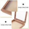 Small Sapele Wooden Storage Box Square Natural Wood Transparent Display Jewelry Organizer Dry Flower Keepsake Butterfly Specimen