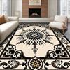 Vintage Classic Boho Home Decor Area Rug Ornate Traditional Floral Print Carpet Non-Slip Indoor Floor Mat for Living Room