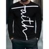 Autumn and Winter Men's Animal 3D Printed Crew Neck Long Sleeve T-Shirt