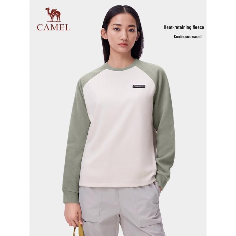 Camel Women s Fleece Round Neck Long-Sleeve Tee L