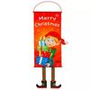 Christmas Decoration Hanging Flag: Santa Claus & Snowman Wall Ornament