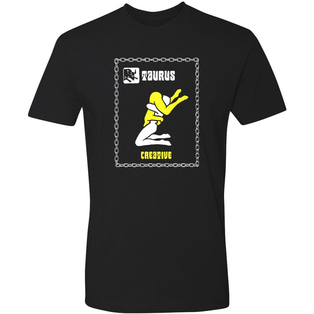 Retro Novelty Tee T Shirt Erotic Astrology Zodiac Taurus 70s Van Chopper Tattoo Unisex T-Shirt XL