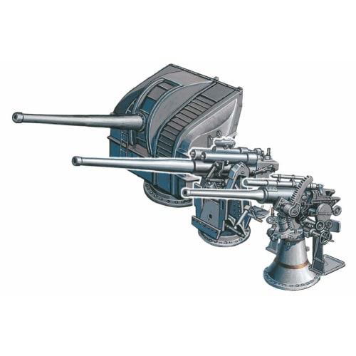 

Fine Molds 1/700 Серия Nano Dread Японский флот 12-см одиночное зенитное орудие и 8-см одиночное зенитное орудие Пластиковые детали WA45