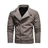 New Men's Asymmetrical Zipper Leather Motorcycle Jacket - European & American Style