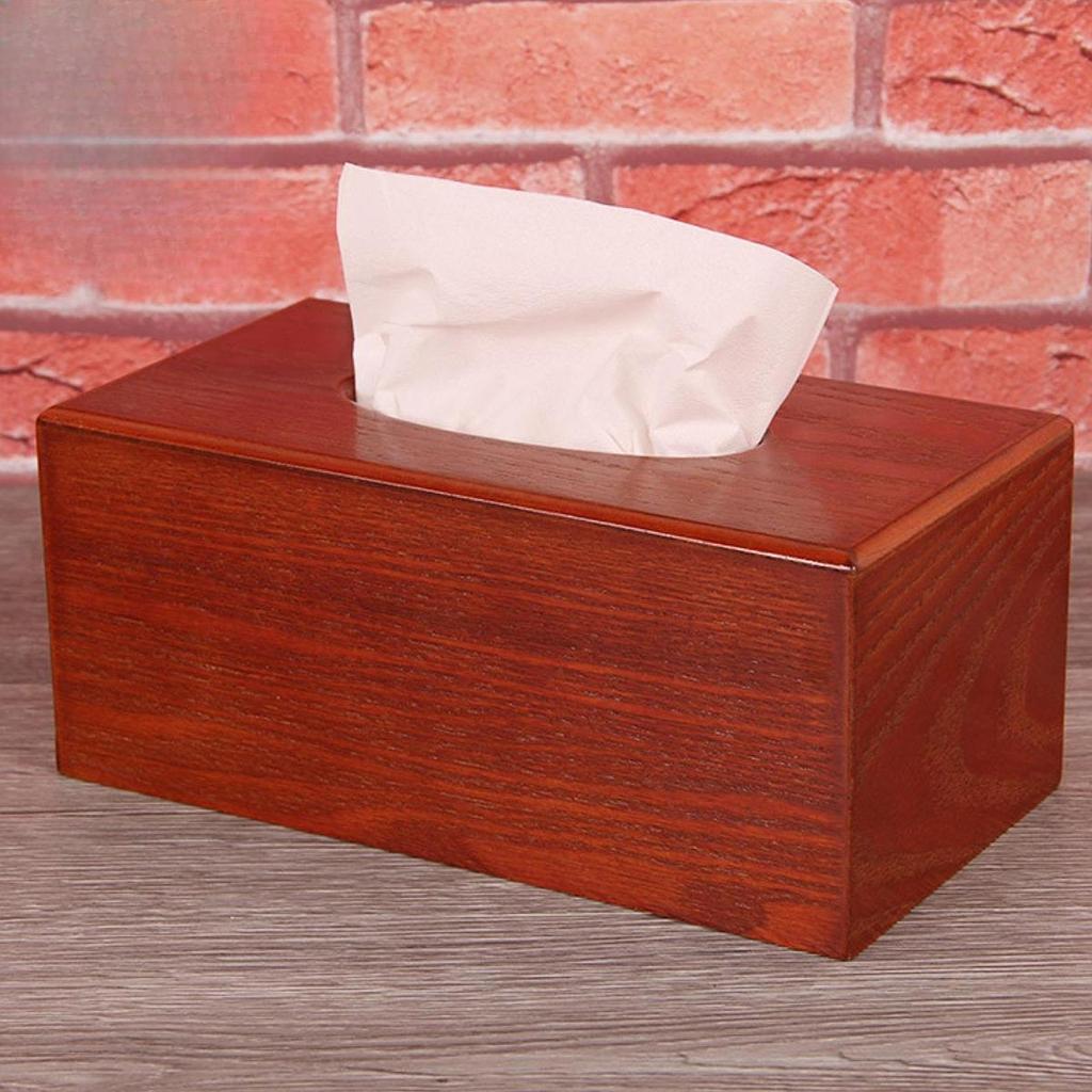 Wooden Pumping Paper Case Stylish Multifunctional Tissue Paper Cover Box for Living Room Hotel Office Restroom Restaurant