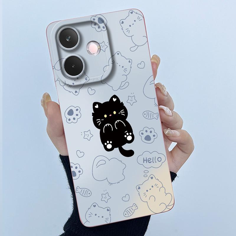For Oppo A5 Pro 5G Phone Case Cute Panda Back Cover For Oppo A 5 Pro 2025 Full Protection Soft Liquid Silicone Anti Drop Housing