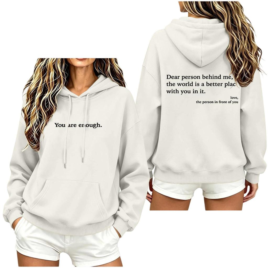 Damen Kapuzenpullover Lässiger Lockerer Pullover