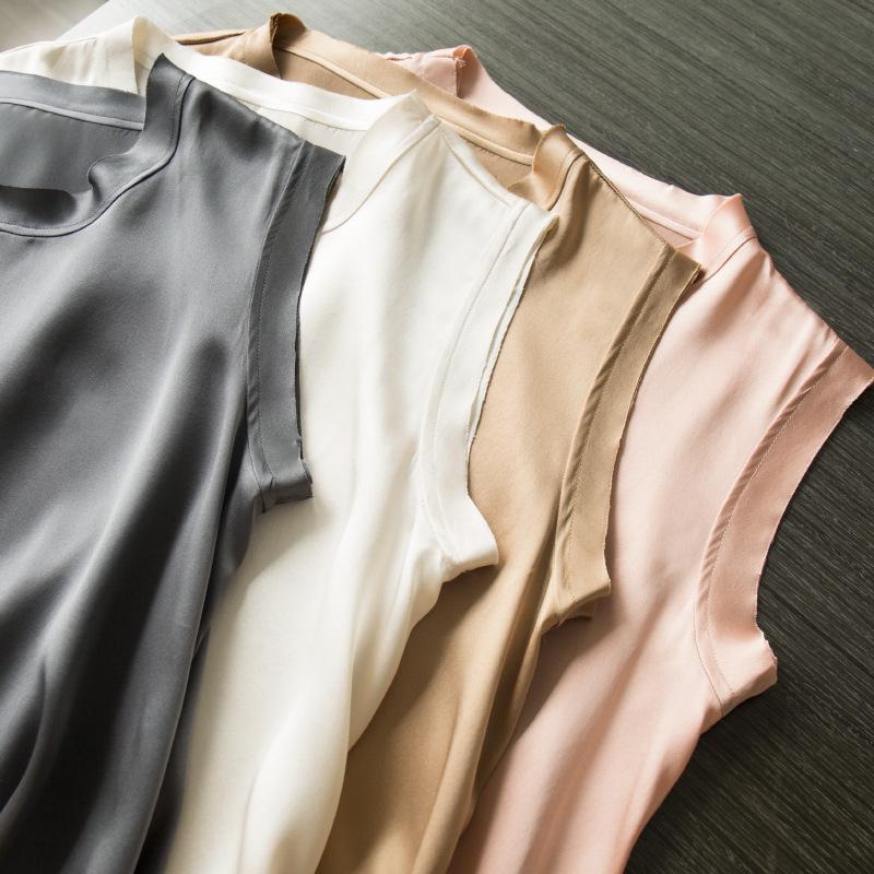 Plus Size Women's Silk Satin Camisole Vest - Mulberry Silk Base Layer Top