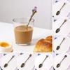 Coffee Spoon Crystal Head Vintage Dessert Spoon Ergonomic Handle Tableware for Precise Seasoning