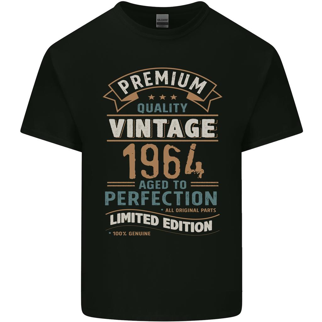 Maglietta da Uomo in Cotone Leggero, Premium Vintage, 62° Compleanno, 1964