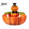 Resin Table Centerpiece Halloween Candy Bowl Pumpkin Ghost Shaped Dish Spooky Serving Novelty Snack Tray for Cookie Dessert Party Trick