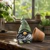 Miniature Landscaping Pieces Colorful Hat Gnome Resin Statue, Faceless Dwarf Figurine with Wrinkled Hat, Christmas Gifts Waterproof Garden Ornament,